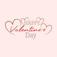 vrij vector gemakkelijk gelukkig valentijnsdag dag groet met liefde harten
