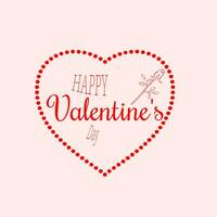 vrij vector gemakkelijk gelukkig valentijnsdag dag groet met liefde harten
