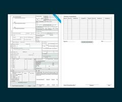 Bill challan sjabloon ontwerp, challan, levering challan, challan het formulier, Bill van binnenkomst onderdak uitglijden, Bill van binnenkomst Verzending, kleinzielig contant geld, Bill van binnenkomst luchtwegen, vector