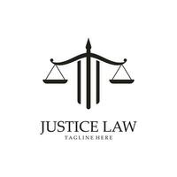 gerechtigheid wet logo sjabloon vector illustratie