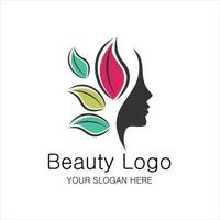 vrouw gezicht logo icoon vector. vrouw gezicht logo ontwerp vector illustratie, meisje silhouet voor cosmetica,