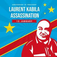 verjaardag van president laurent kabila's moord. de dag van Congo illustratie vector achtergrond. vector eps 10