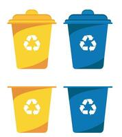 recycle bak vector illustratie. kleurrijk recycle bak