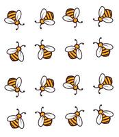 honingraat en honingbij vector illustratie