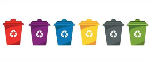 recycle bak vector illustratie. kleurrijk recycle bak