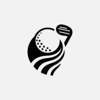 golf club logo ontwerp inspiratie. gemakkelijk, modern minimalistische logo vector