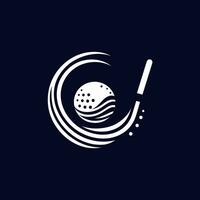 golf club logo ontwerp inspiratie. gemakkelijk, modern minimalistische logo vector