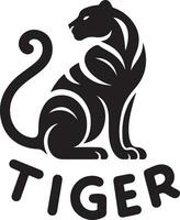 tijger gezicht vector logo illustratie, tijger gezicht vector silhouet