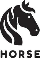 paard logo vector kunst illustratie, paard gezicht logo