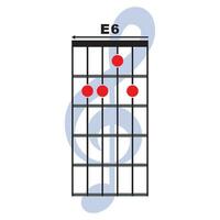 e6 gitaar akkoord icoon vector