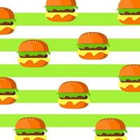 hamburgers patroon Aan strepen achtergrond vector