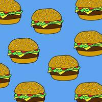 hamburgers hand- getrokken vector