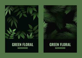 groen bloemen ontwerp voor uw banier, kaart, omslag, achtergrond, folder, brochure sjabloon en meer vector