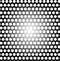 abstract vector meetkundig patroon in de het formulier van wit cirkels gelegen Aan een zwart metalen achtergrond