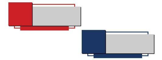 gemakkelijk modern lager derde in blauw voor TV shows, streaming en perfect voor nieuws vector