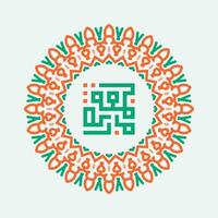 jumma mubarak met Arabisch kalligrafie, vertaling, gezegend vrijdag vector