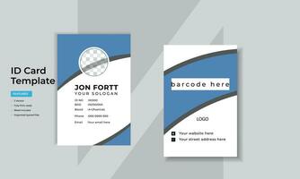 werknemer ID kaart kaart, creatief modern ID kaart kaart sjabloon met vrij vector identiteit kaart ontwerp.