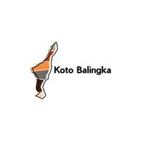 kaart - kota balingka, vector kaart van Indonesië landen, geïsoleerd Aan wit achtergrond, voor uw ontwerp, bedrijf en enz