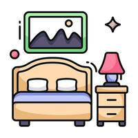 premium download icoon van bed vector