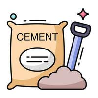 perfect ontwerp icoon van cement zak vector