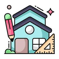 premium download icoon van huisplan vector