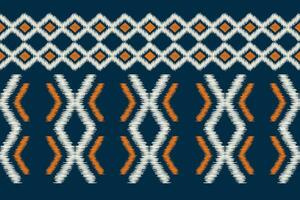 etnisch ikat kleding stof patroon meetkundig stijl.afrikaans ikat borduurwerk etnisch oosters patroon blauw achtergrond. abstract,illustratie,textuur,kleding,frame,decoratie,motief. vector