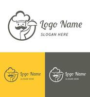 voedsel chef restaurant logo ontwerp sjabloon. chef logo ontwerp. vector