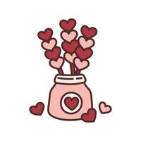 snoepgoed voor een paar in liefde. kawaii tekening icoon voor Valentijnsdag dag vector