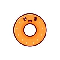 schattig donut ontwerp karakter vector