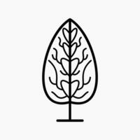 gemakkelijk en minimalistische boom illustratie vector