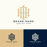 luxe Hoi hoi ohi ioh iho eerste brief logo sjabloon met elegant en uniek kleding merk monogram logo ontwerp voor bedrijf vector