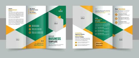 modern drievoud bedrijf brochure sjabloon, zakelijke bedrijf drievoud brochure sjabloon, zakelijke modern en professioneel drievoud brochure sjabloon vector