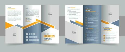 modern drievoud bedrijf brochure sjabloon, zakelijke modern en professioneel drievoud brochure sjabloon lay-out vector