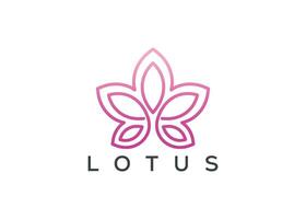 lotus bloem vector logo ontwerp