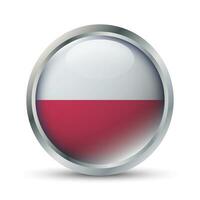 Polen vlag 3d insigne illustratie vector