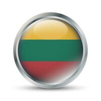 Litouwen vlag 3d insigne illustratie vector