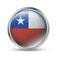 Chili vlag 3d insigne illustratie vector