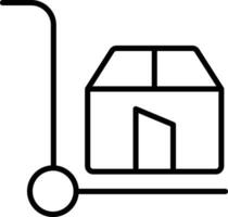 trolley schets vector illustratie icoon