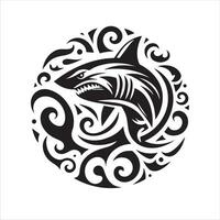 haai tribal logo icoon ontwerp illustratie vector