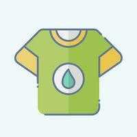 icoon t-shirt vlek. verwant naar wasserij symbool. tekening stijl. gemakkelijk ontwerp bewerkbaar. gemakkelijk illustratie vector