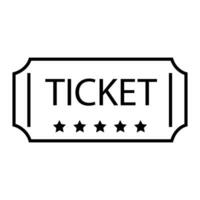 ticket vector icoon. film of theater coupon illustratie teken.