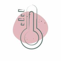 icoon thermometer. verwant naar wasserij symbool. kleur plek stijl. gemakkelijk ontwerp bewerkbaar. gemakkelijk illustratie vector