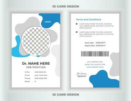 medisch dokter abstract ID kaart kaart sjabloon met vlak ontwerp of identiteit kaart vector
