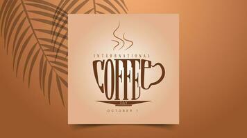 globaal koffie dag vector
