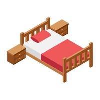 hotel bed concepten vector