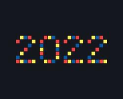 2022. gelukkig nieuwjaar en vrolijk kerstfeest. vector van pixel graphics.for nieuwjaar 2022 vieringen. gemakkelijk te bewerken en aan te passen. vectoreps10.