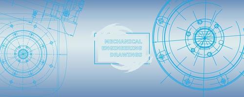 abstracte achtergrond concept mechanische engineering tekening. technisch behang vector