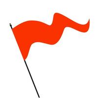 een vlak oranje kleur Hindoe heilig vlag icoon. vector