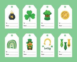 st. Patrick dag geschenk labels. reeks van st. Patrick dag vakantie etiketten. vakantie insigne ontwerp.vector illustratie. vector