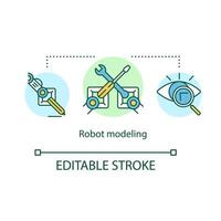 robot modellering concept icoon vector